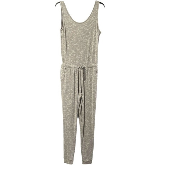 Ugg Koolaburra Sleeveless Jumpsuit Gray Drawstring waist French Terry Size S - Picture 4 of 11